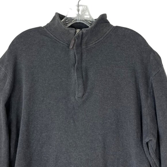 Roundtree & Yorke Mens Sweater Mens Large Gray Pull Over 1/4 Zip - Picture 3 of 7